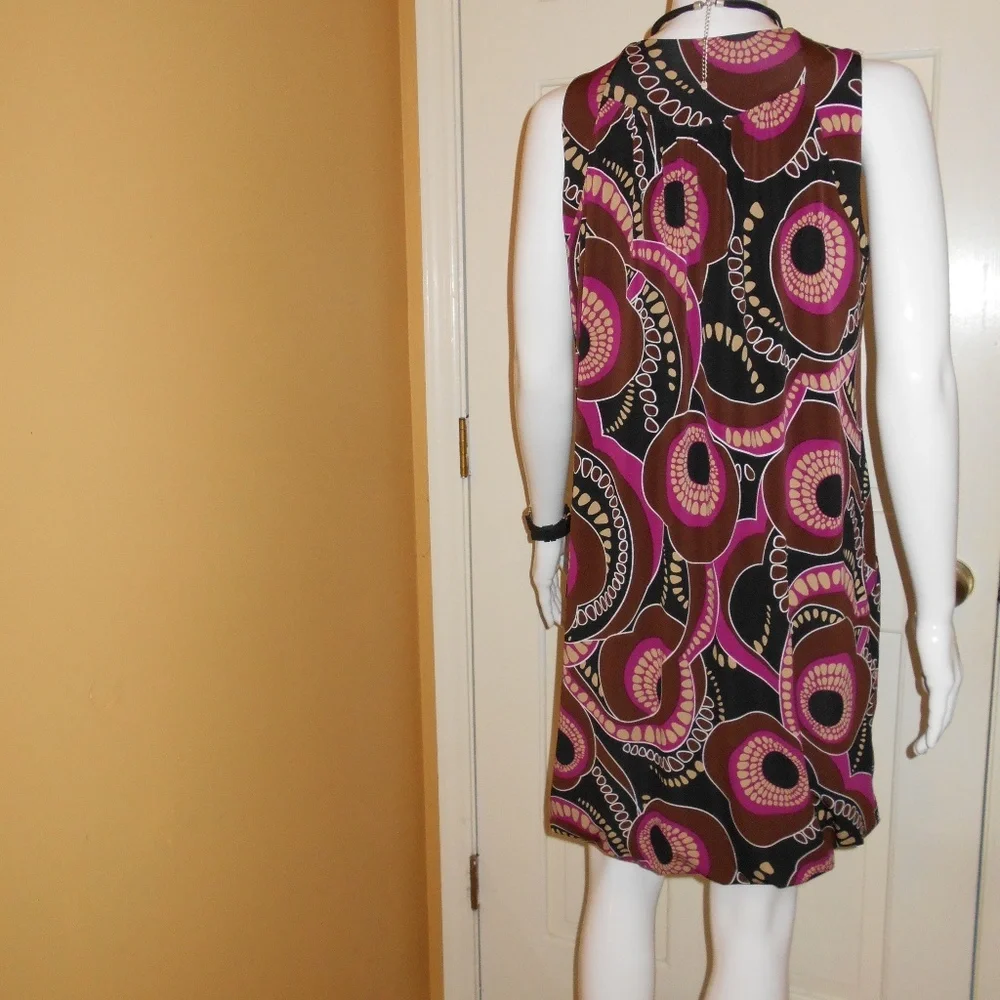 AGB Dress size 8 Plum Brown and black - Picture 2 of 6